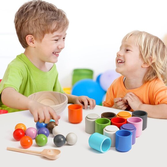 Early Education Enlightenment Rainbow Balls 35mm for Toddlers(1 Set) - Picture 3 of 7